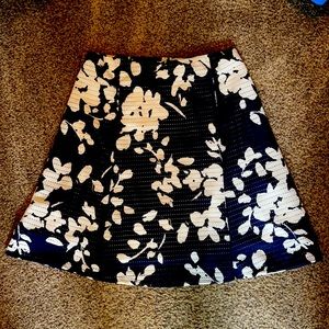 Navy blue and white flower skirt